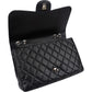 Chanel Quilted Caviar Leather Palladium Jumbo Single Flap Crossbody Bag