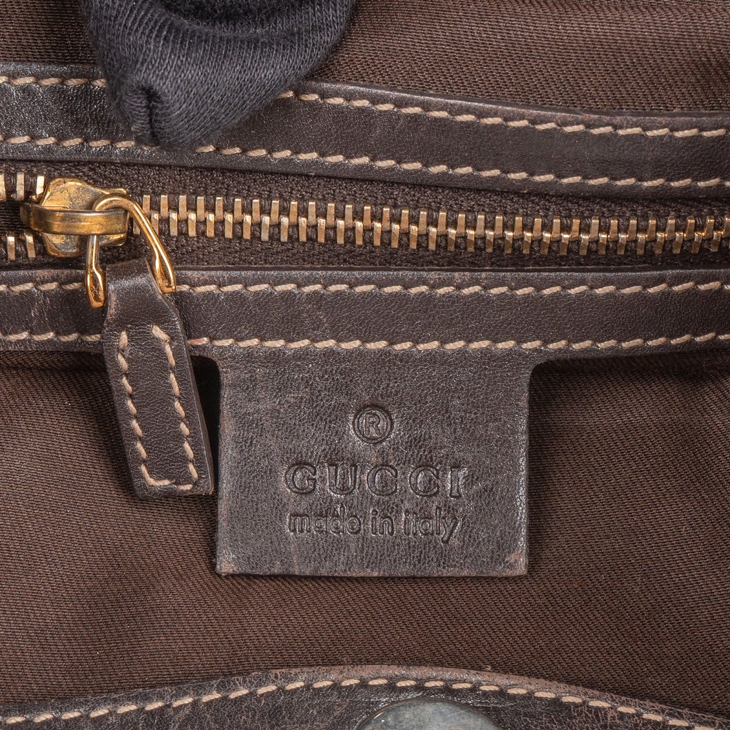Gucci Monogram GG Large Buckle Hobo Shoulder Bag