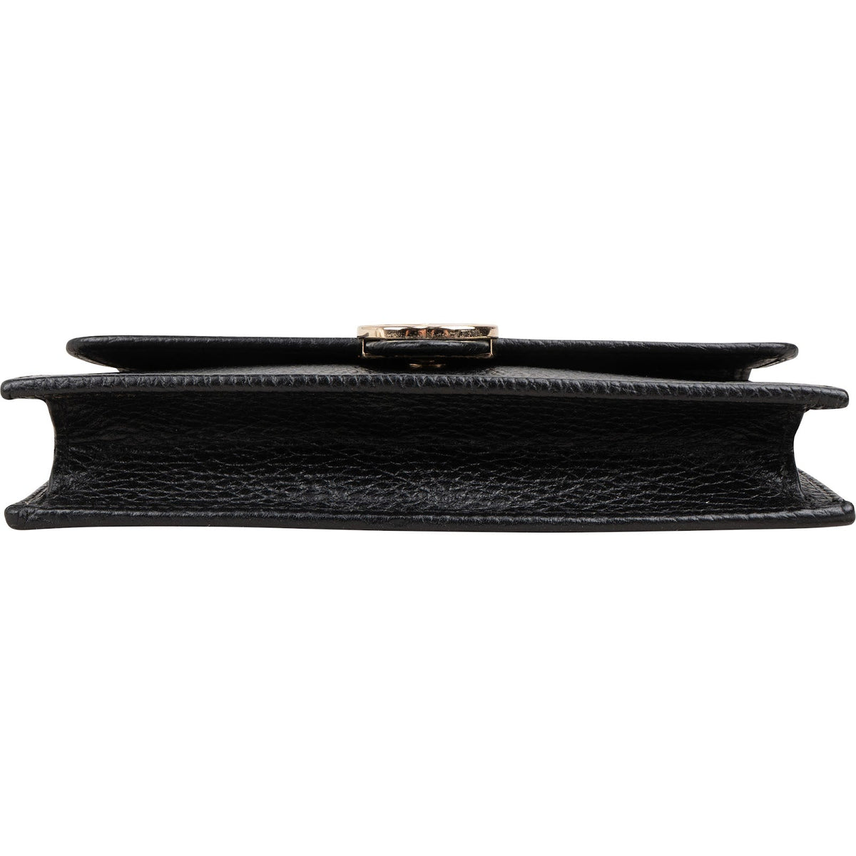 Gucci Grained Leather Interlocking GG Wallet On Chain Crossbody Bag