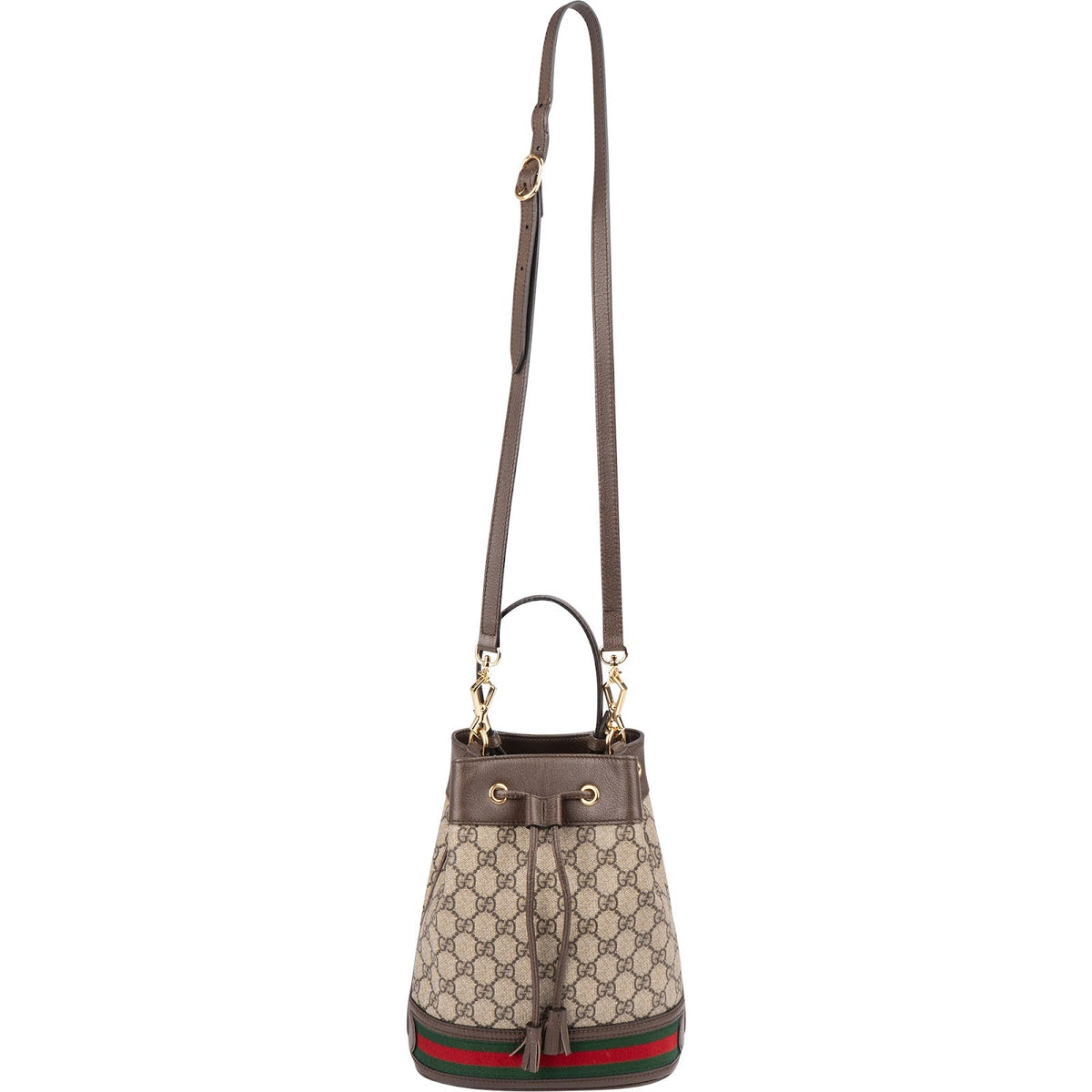 Gucci Monogram GG Supreme Ophidia Bucket Crossbody Bag