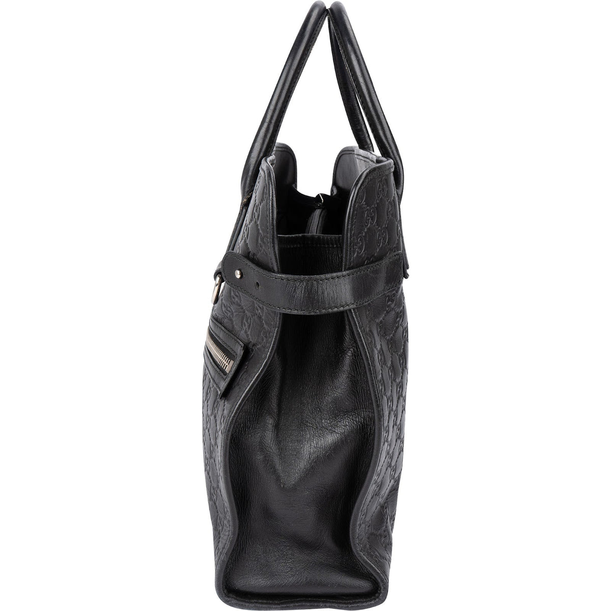 Gucci Guccissima Leather Web Detail Briefcase Handbag