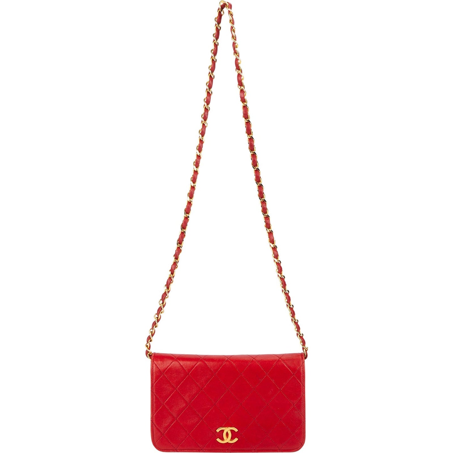 Chanel Quilted Lambskin 24K Gold Mini Single Flap Shoulder Bag