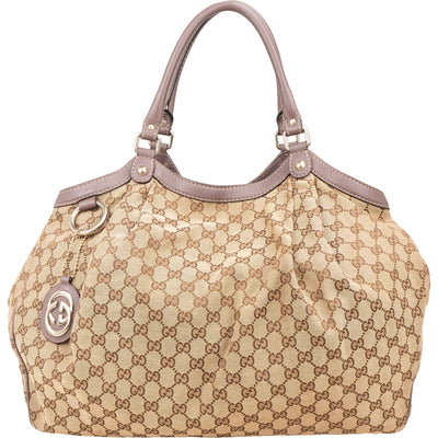 Gucci Monogram GG Canvas Sukey Large Tote Shoulder Bag