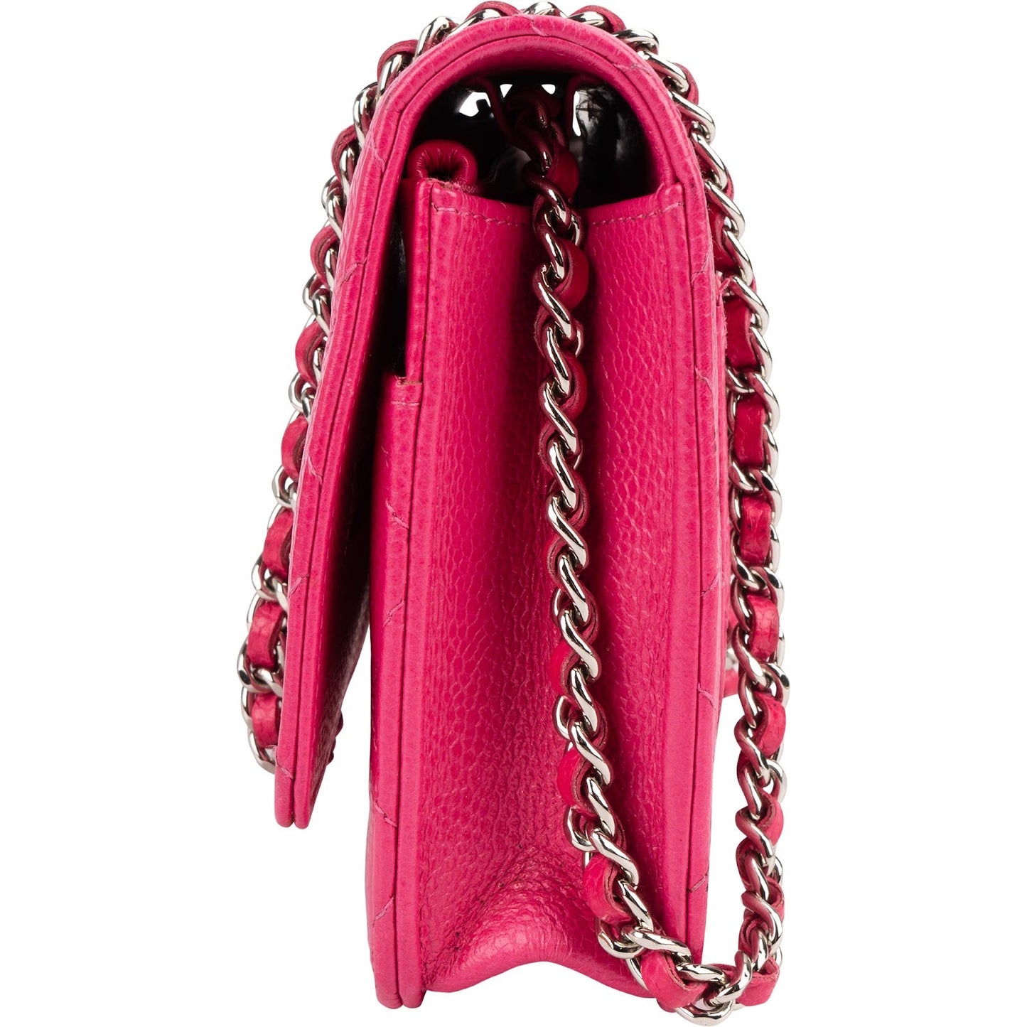 Chanel Quilted Caviar Leather Wallet on Chain Crossbody Bag