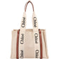 Chloé Canvas Medium Woody Tote Shoulder Bag