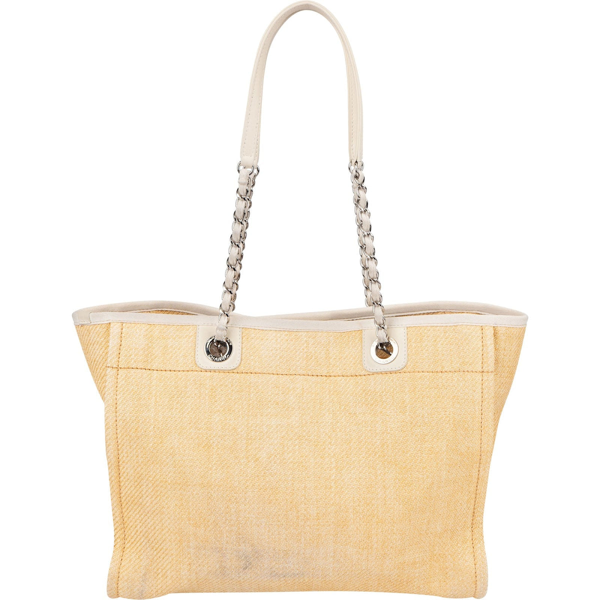 Chanel Raffia Deauville Tote Shoulder Bag