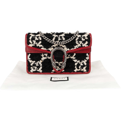 Gucci Tweed Monogram GG Dionysus Super Mini Crossbody Bag