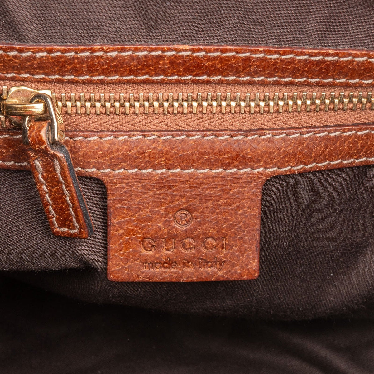 Gucci Monogram GG Bamboo Handle Studded Hobo Handbag