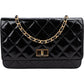 Chanel Quilted Patent Leather 2.55 Wallet On Chain Crossbody Bag