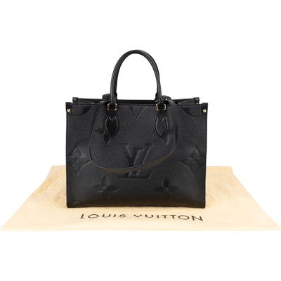 Louis Vuitton Noir Monogram Empreinte Leather OnTheGo MM Shoulder Bag