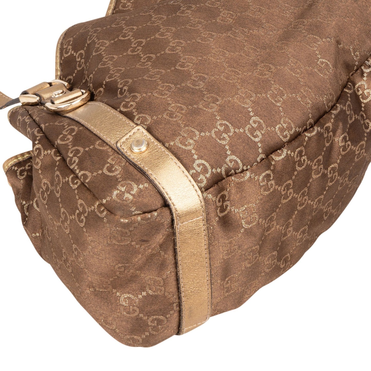 Gucci Monogram GG Metallic Abbey Hobo Shoulder Bag
