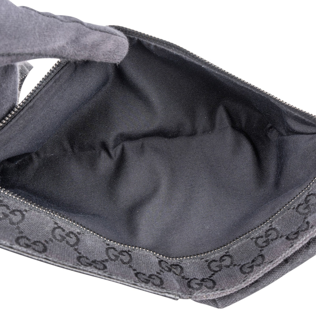 Gucci Schwarz Leder GG Canvas Belt Umhängetasche, Bild 5 von 7
