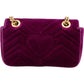 Gucci Velvet Matelassé GG Marmont Small Crossbody Bag