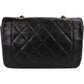 Chanel Quilted Lambskin 24K Gold Diana Single Flap Crossbody Bag