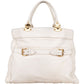 Miu Miu Satchel aus weißem Vitello-Daino-Leder – Ansicht 4