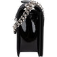 Chanel Quilted Patent Caviar Leather Large Boy Single Flap Crossbody Bag