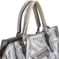 Balenciaga Metallic Crinkled Leather Small City Crossbody Handbag
