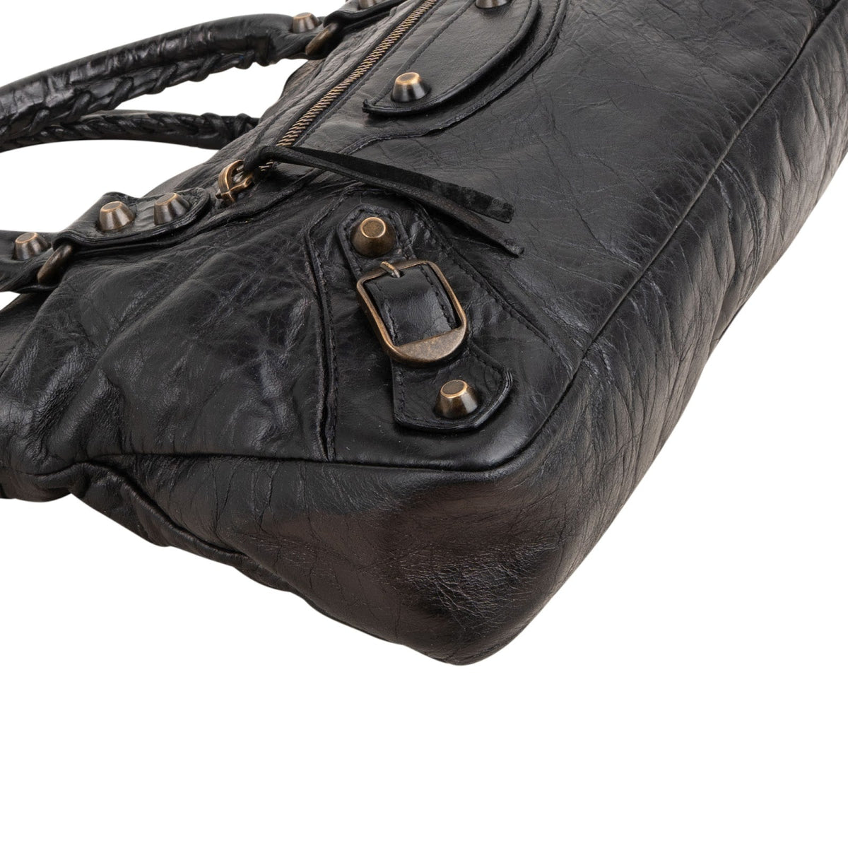 Balenciaga Black Leather Classic City Bag Handbag