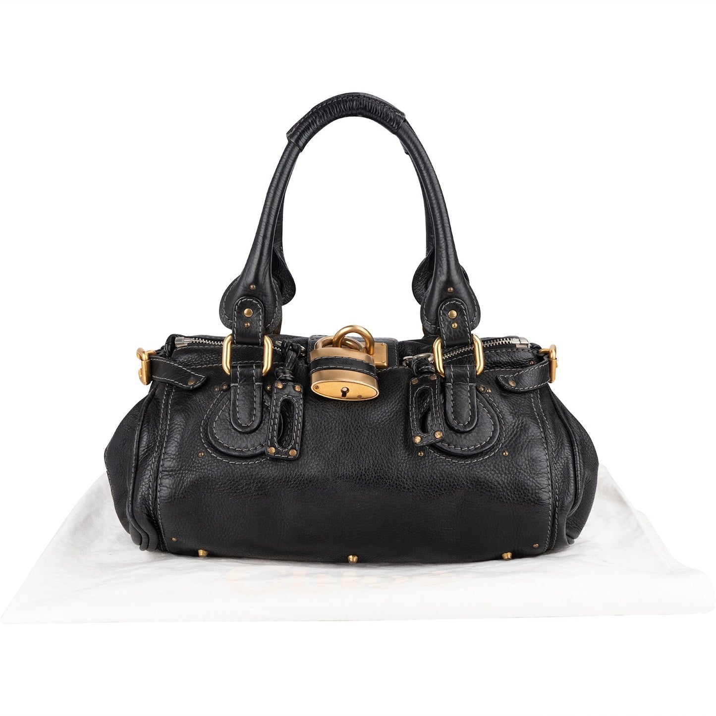 Chloé Pebbled Leather Paddington Satchel Handbag