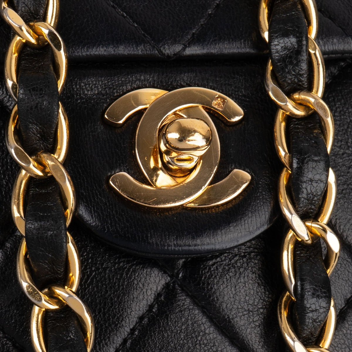 Chanel Quilted Lambskin 24K Gold Single Flap Crossbody Bag