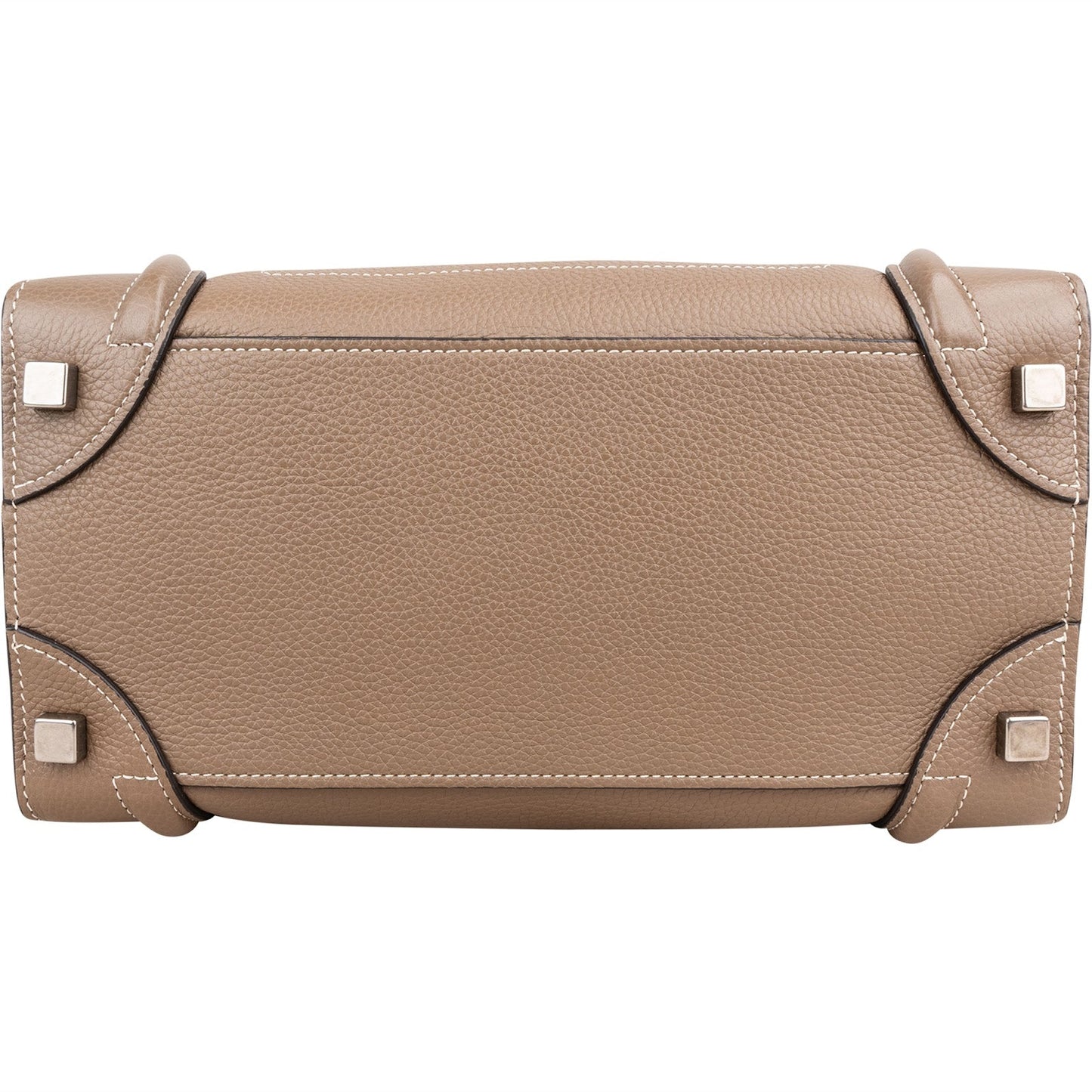 Celine Drummed Calfskin Luggage Handbag