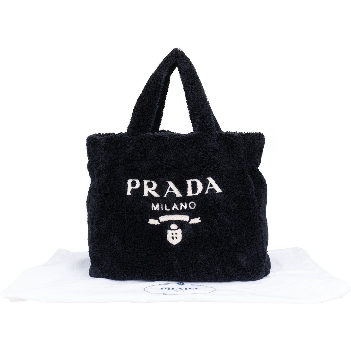 Prada Emblem Terry Tote Handbag