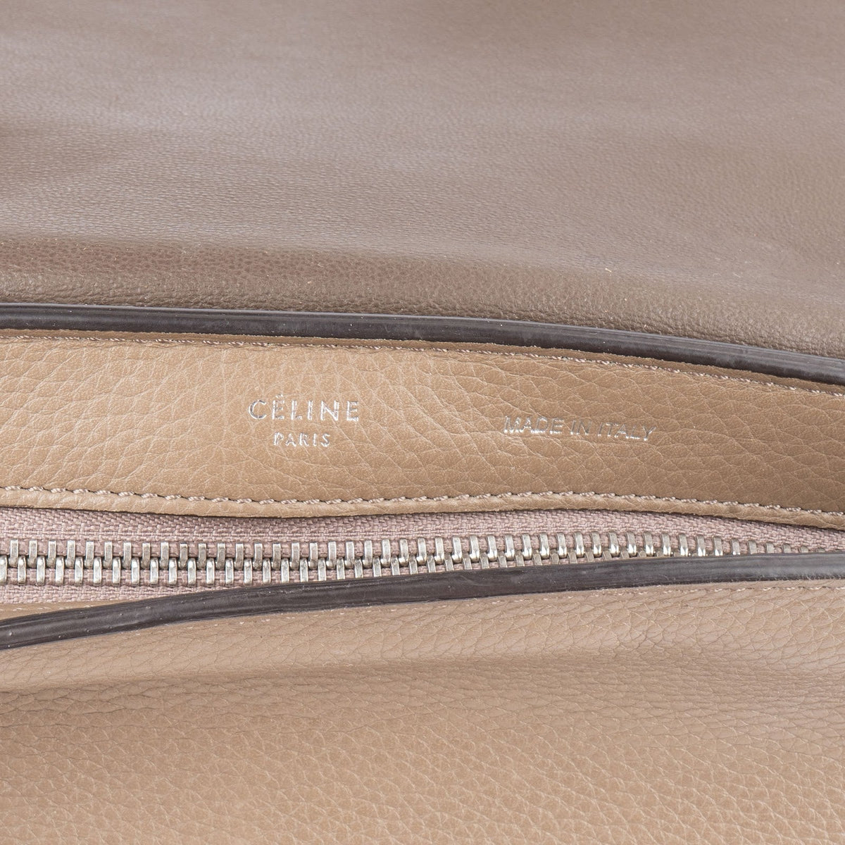 Céline Drummed Suede Leather Trapeze Handbag