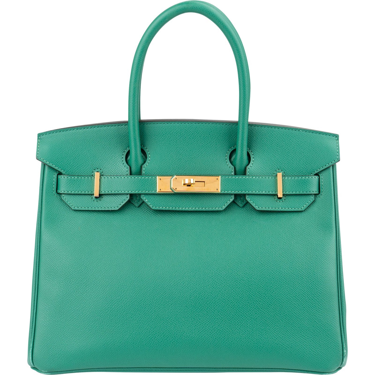 Hermès Vert Vertigo Epsom Leather Gold Birkin 30 Handbag