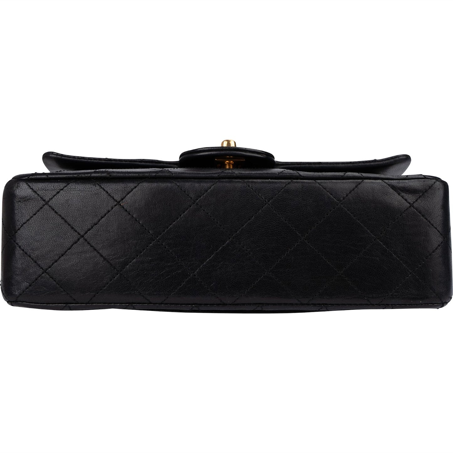 Chanel Quilted Lambskin 24K Gold Small Double Flap Shoulder Bag