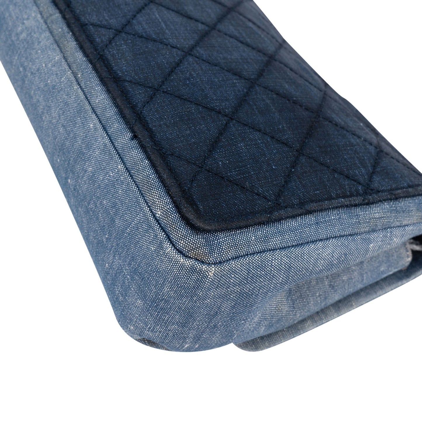 Chanel Quilted Denim Medium Single Flap Crossbody Bag