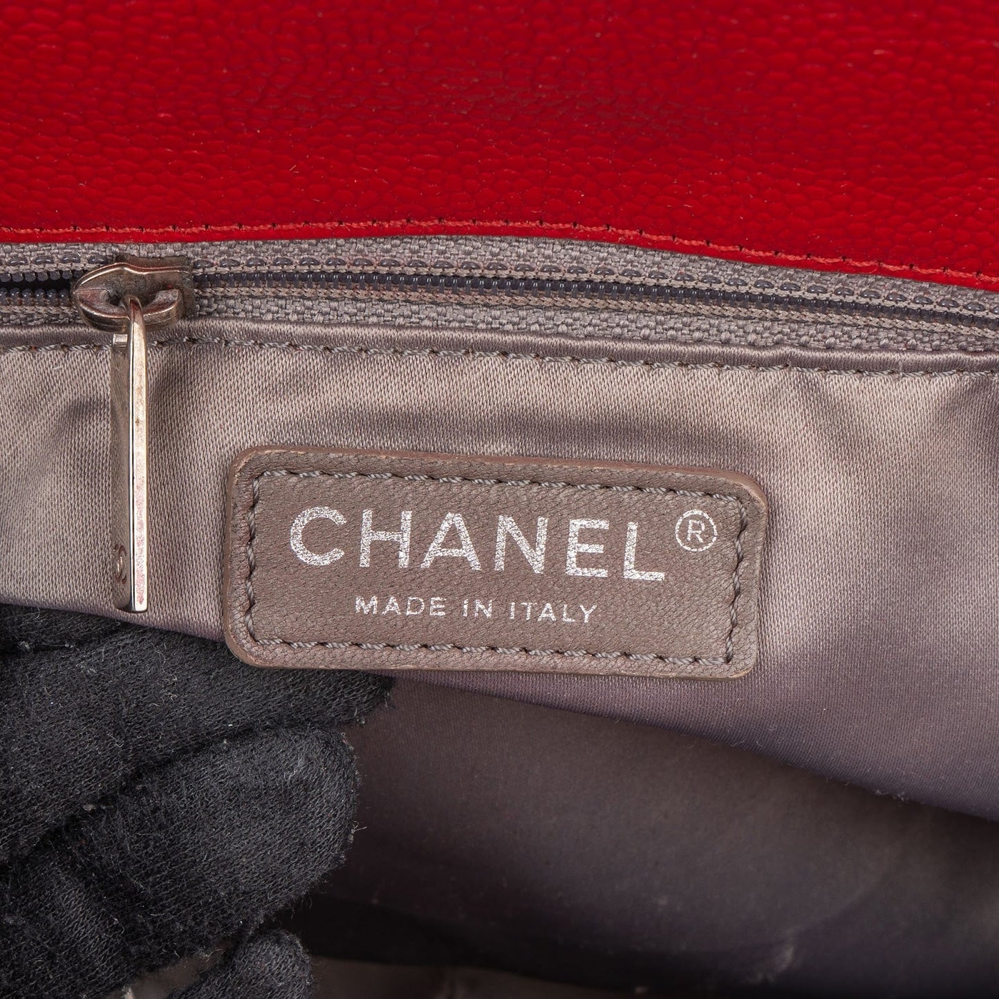 Chanel Quilted Caviar Leather Grand Shopping CC Shoulder Bag