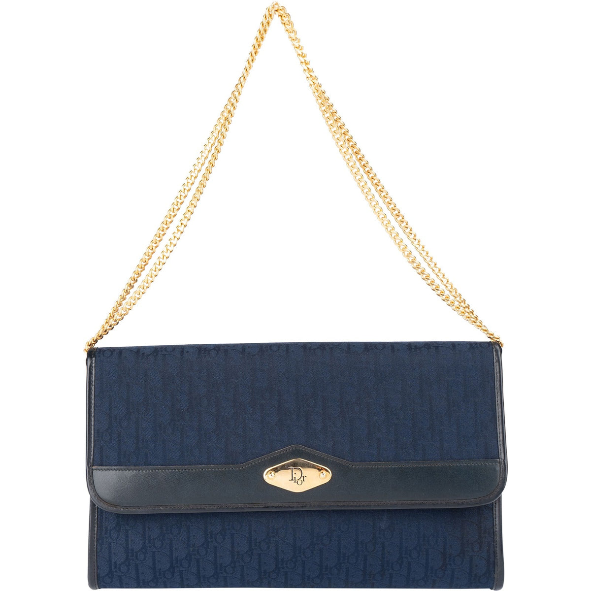 Christian Dior Oblique Monogram Canvas Jacquard Vintage Flap Shoulder Bag