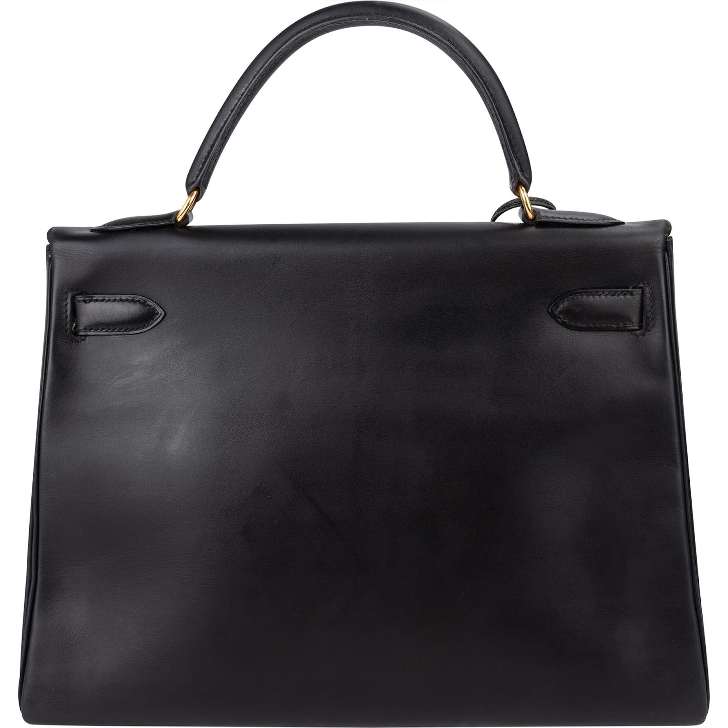 Hermès Noir Box Calf Leather Kelly 32 Handbag