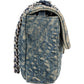 Chanel Denim Camellia Single Flap Crossbody Bag