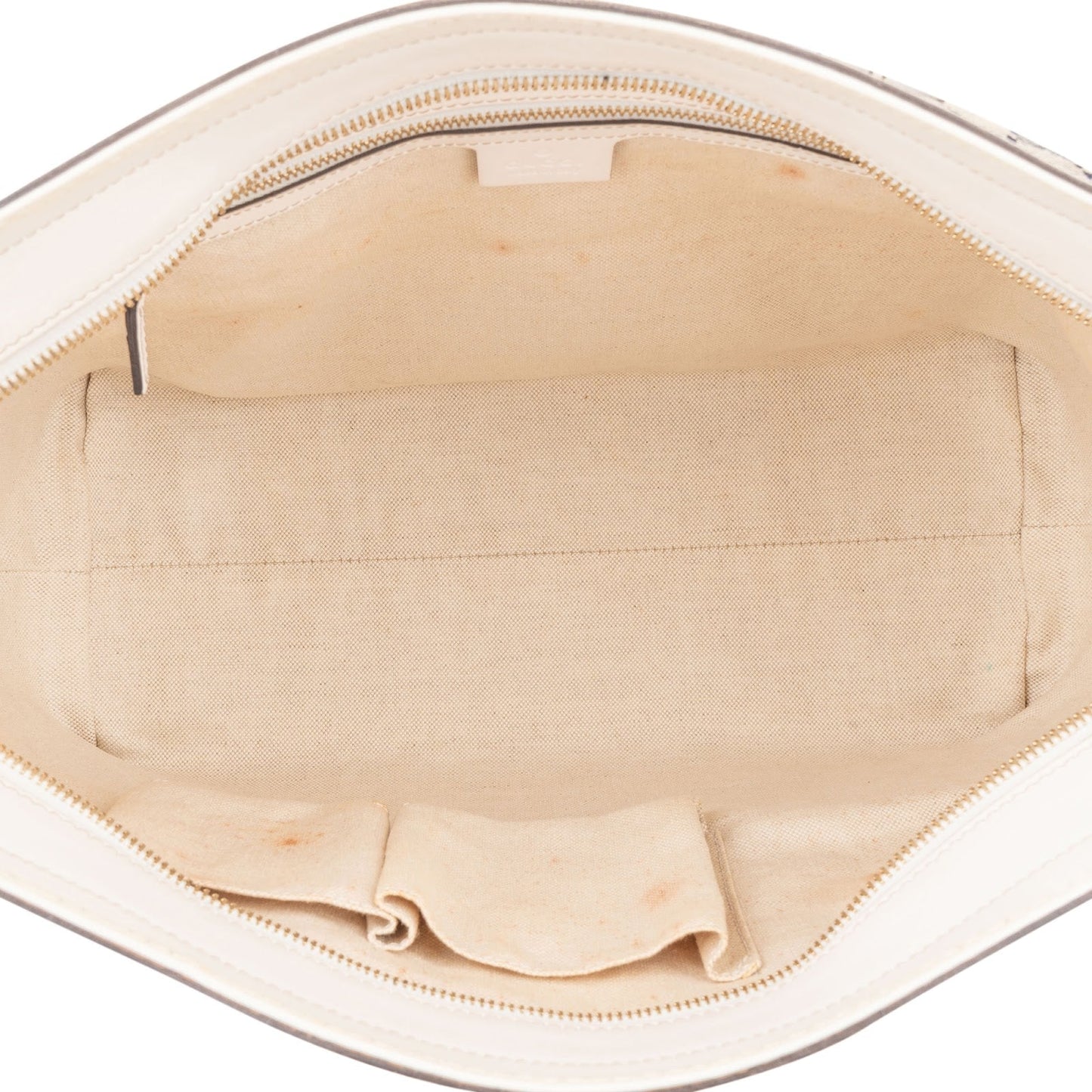 Gucci Monogram GG Canvas Sherry Line White Tote Shoulder Bag