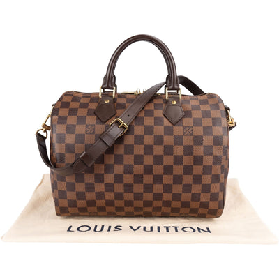 Louis Vuitton Monogram Damier Ebene Speedy 30 Bandoulière Handbag