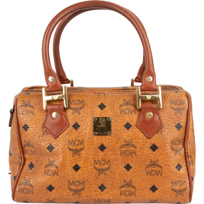 MCM Monogram Visetos Boston Handbag