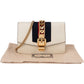 Gucci Leather Sylvie Mini Web Stripe Chain Crossbody Bag
