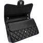 Chanel Quilted Caviar Leather Palladium Jumbo Double Flap Crossbody Bag