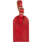 Louis Vuitton Red Leather Luggage Tag