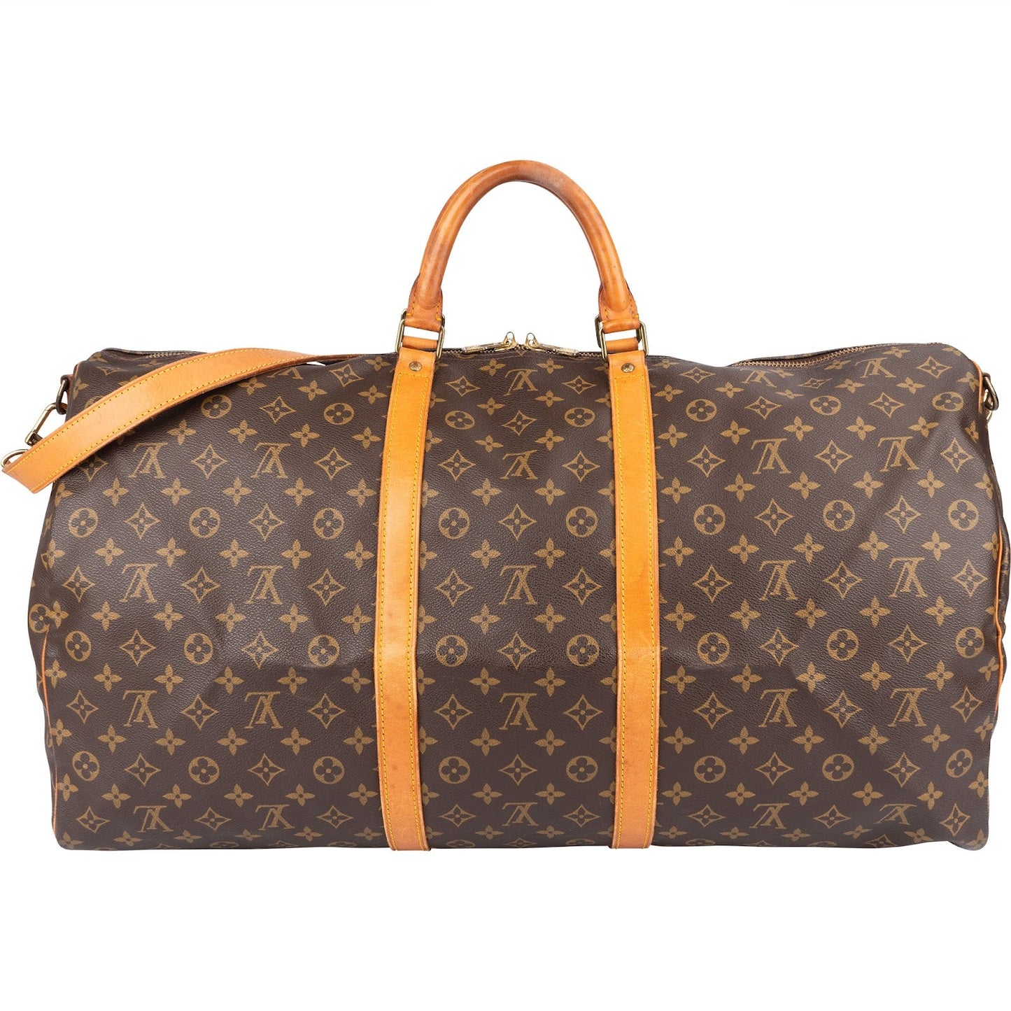 Louis Vuitton Monogram Canvas Keepall 60 Bandoulière Travel Bag