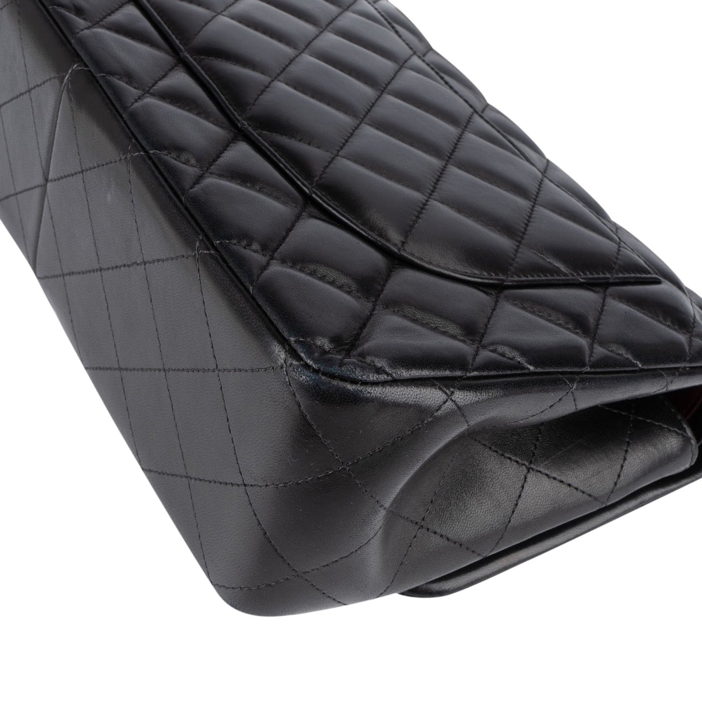 Chanel Quilted Lambskin Jumbo Double Flap Crossbody Bag