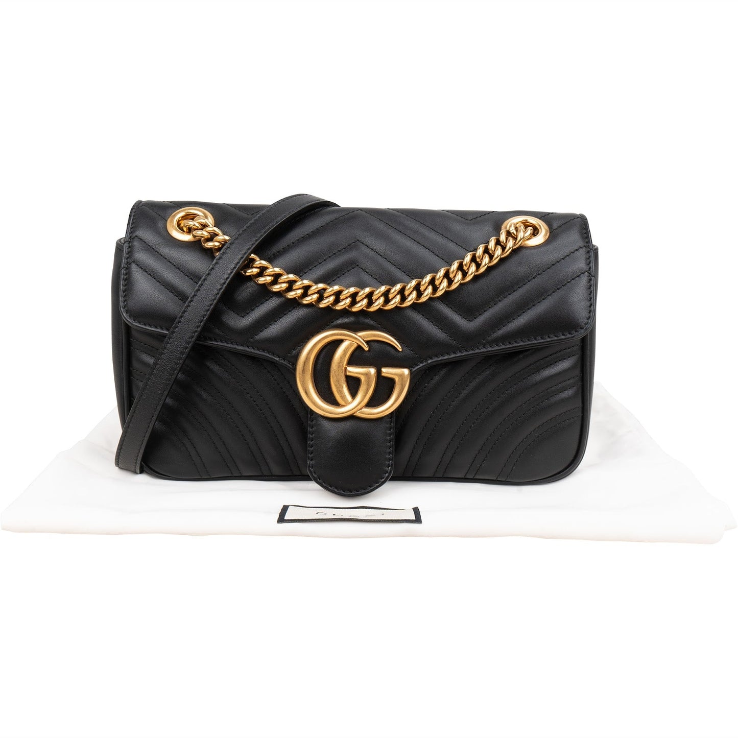 Gucci Chevron Leather GG Marmont Camera Crossbody Bag