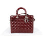 Christian Dior Quilted Patent Leather Lady Dior Handbag