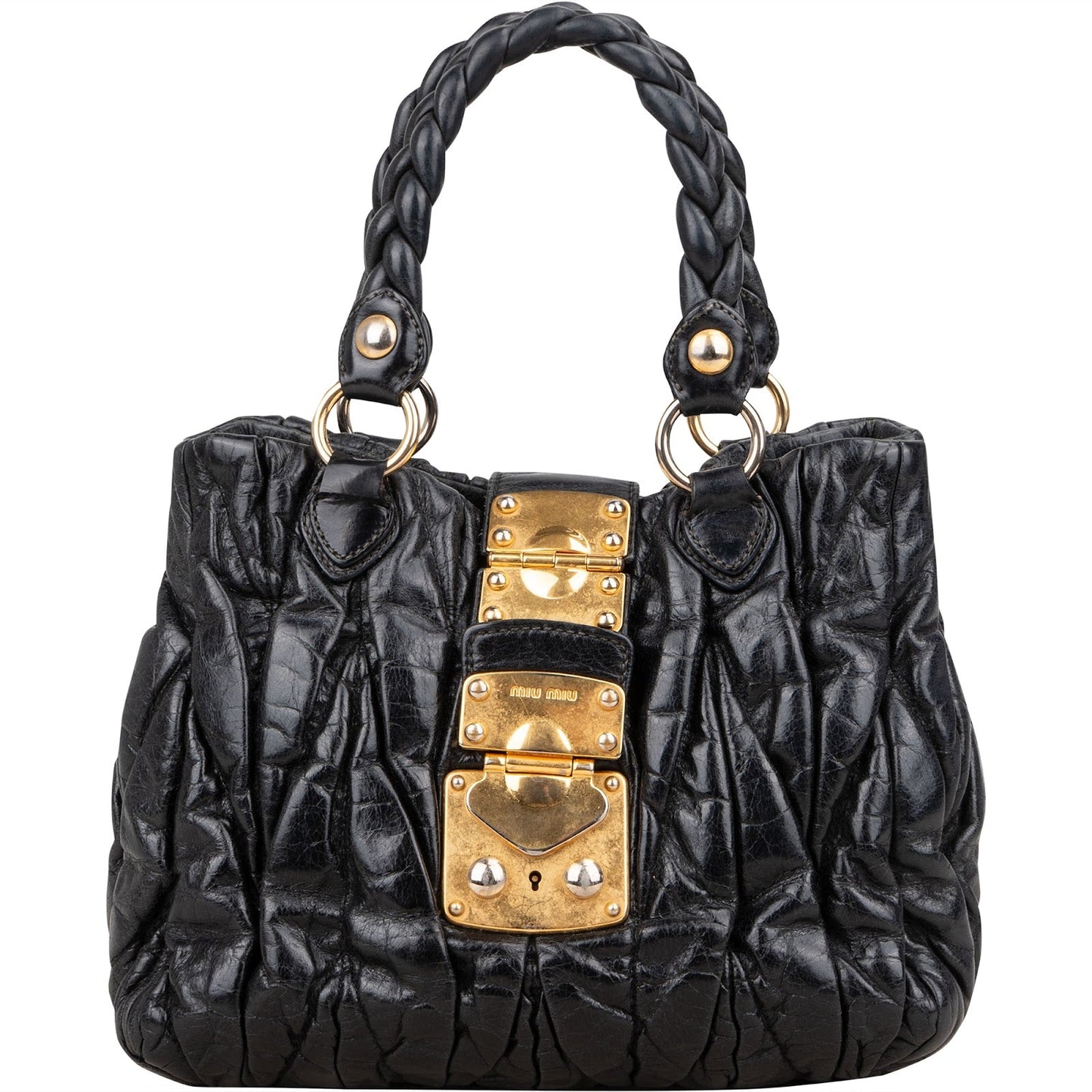 Miu Miu Quilted Leather Small City Handbag
