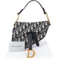 Christian Dior Oblique Trotter Monogram Canvas Small Saddle Handbag