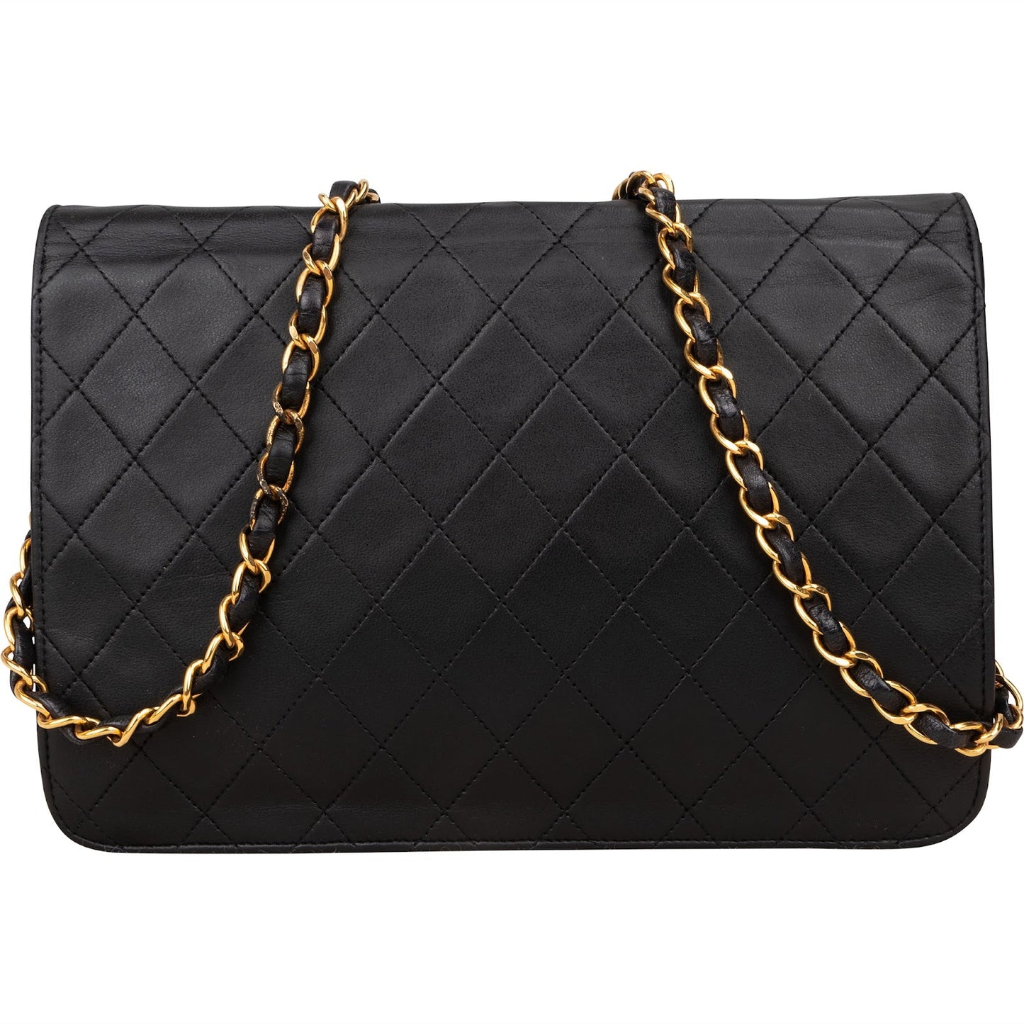 Chanel Quilted Lambskin  Medium Single Flap Shoulder Bag