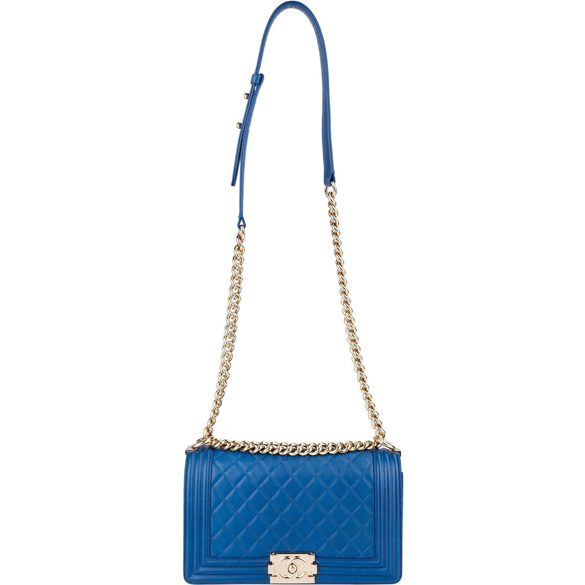 Chanel Quilted Lambskin Medium Boy Single Flap Crossbody Bag