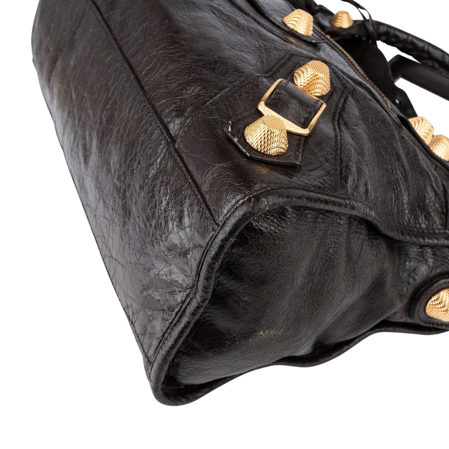 Balenciaga Dark Brown Leather Giant 21 City Handbag
