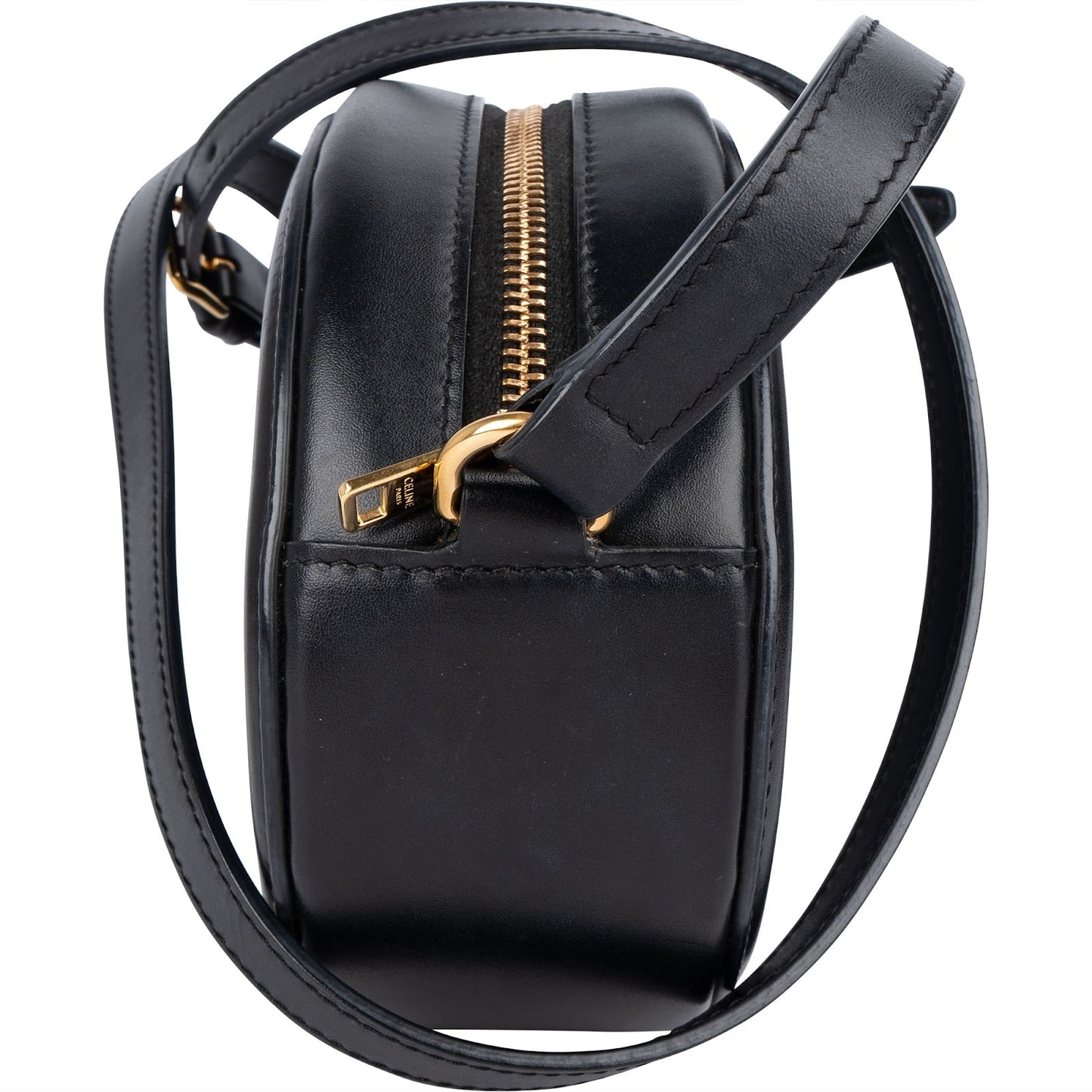 Celine Leather Cuir Triomphe Oval Purse Crossbody Bag
